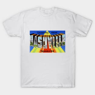 Greetings from Nashville, Tennessee - Vintage Large Letter Postcard T-Shirt